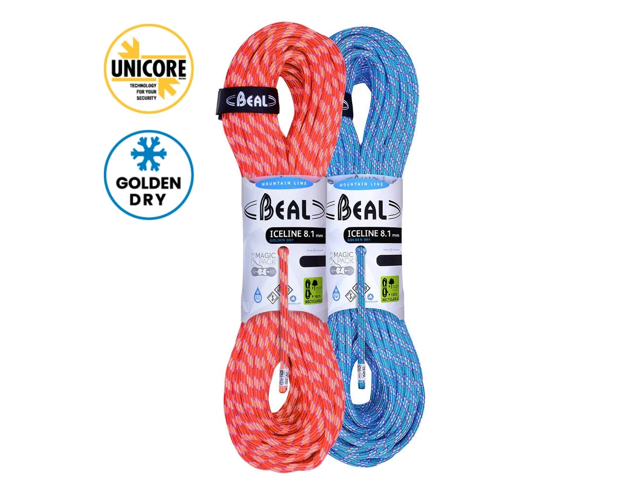 BEAL ICE LINE 8.1mm 動力繩 GOLDEN DRY-雙繩組 mabuvalley