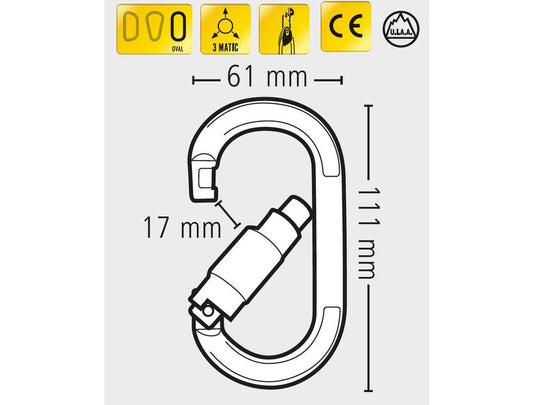 BEAL O'LIGHT 3 MATIC 鋁合金O型三段自動上鎖鉤環 mabuvalley